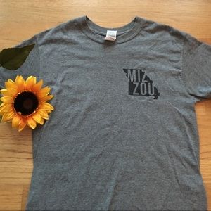 Mizzou Gray Short Sleeve Shirt